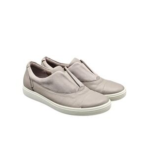 ECCO Women's Size 6 US 37 EU EUC Soft 7 Slip On 2.0 Beige Leather Sneakers Shoes